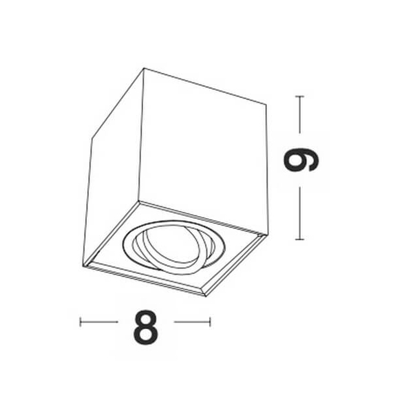 Natynkowy downlight CHIVACOA LE61456 kwadratowy biały