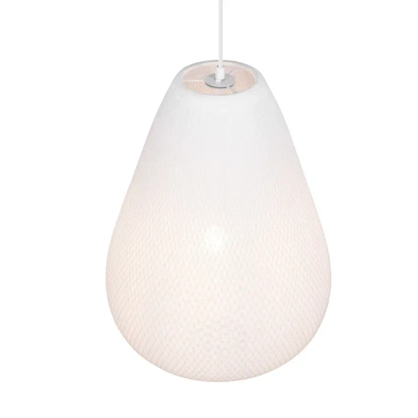 Jadalniana lampa wisząca JANINE R36241001 nad stół materiałowa biały