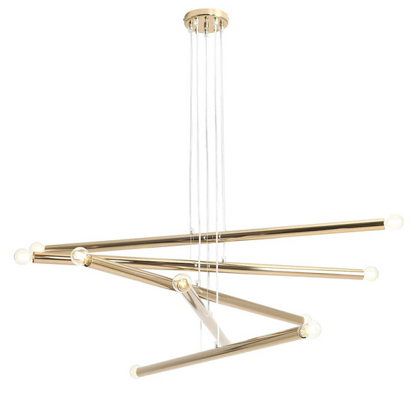 Lampa wisząca TUBO 1072M30 Aldex loftowa kaskada metalowe tuby złote