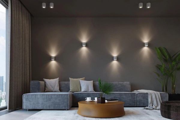 LAMPA sufitowa SL.0488 okrągła OPRAWA natynkowa tuba downlight beton