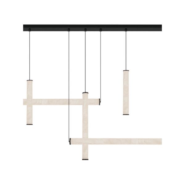 Nowoczesna lampa wisząca 25421 LED 93W 3000K biała czarna