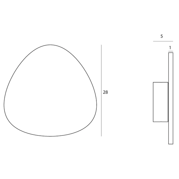 Ścienna lampa kamienna MARBLES W0392 LED 10W 3000K biała czarna