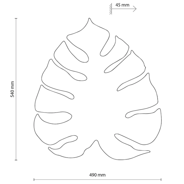 Kinkiet naścienny do pokoju dziecięcego Monstera 5822 roślina brązowy