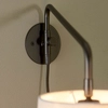 Regulowana lampa ścienna Carlson 79500 z abażurem czarny szary