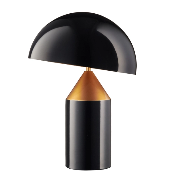 Biurkowa lampka do sypialni Belfugo MT1233-370 Step grzybek czarna złota