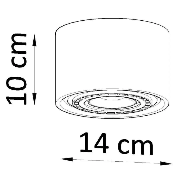 Drewniana LAMPA sufitowa SOL SL.0913 okrągła tuba downlight drewno