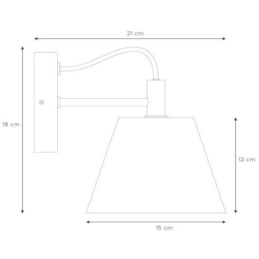Betonowa lampa ścienna Possio 03213/01/41 loftowy kinkiet drewno outlet