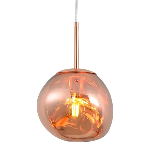 Wisząca lampa Glam MP-1239-180 Step kula organic miedziana