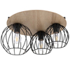 Lampa sufitowa Cyber 32356 druciak do przedpokoju czarny drewno