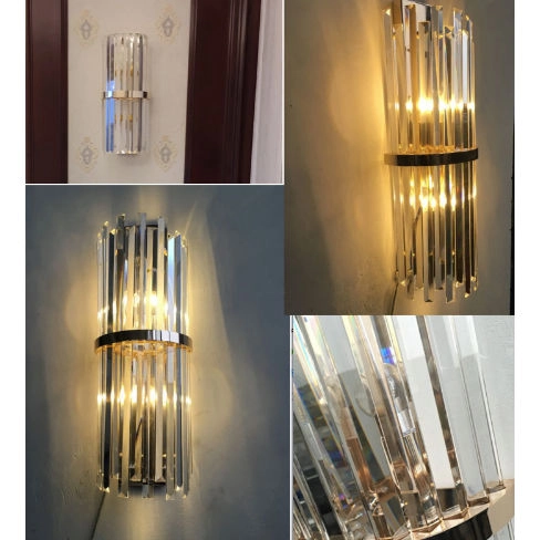 Ścienna lampa glamour CGSCONCELUX Copel kinkiet przezroczysty mosiądz