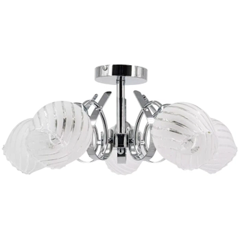 Sufitowa lampa sypialniana 7138/5 8C nad łóżko chrom