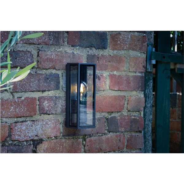 Zewnętrzna lampa ścienna Taryn TAR1639 lampion do ogrodu IP65 czarny