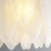 Lampa wisząca glamour PIUMA ST-6289-6 Step do jadalni biała mosiądz