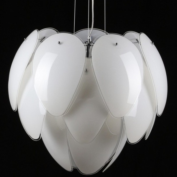 Nowoczesna lampa wisząca Antires szklane płatki do salonu