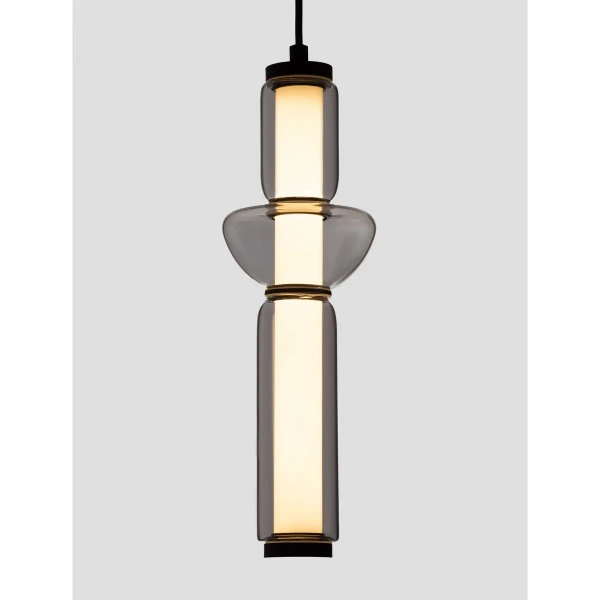 Wisząca lampa podłużna GLORICA LE45191 LED 15W 3000K szklana szara