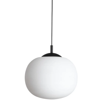 Wisząca lampa sypialniana VIBE 4804 szklana kula czarny biały