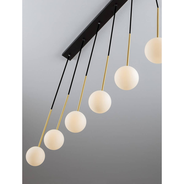 Molekułowa lampa wisząca CHAO LE44269 nad stół czarny złoty biały