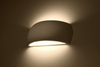 LAMPA ścienna SL.0835 ceramiczna OPRAWA półokrągły kinkiet biały