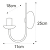Ścienna lampa Haris K-4972 do przedpokoju candle czarna