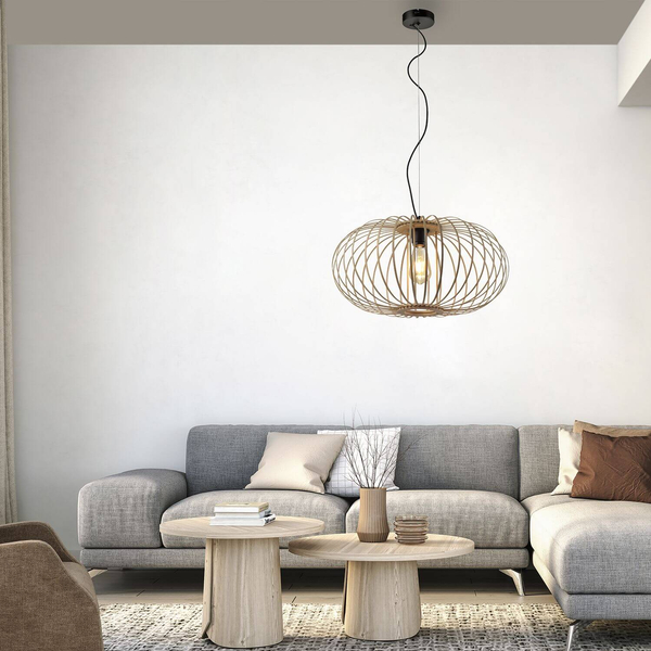 Ekologiczna lampa wisząca Racoon industrial drewniana