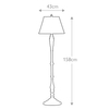 Podłogowa lampa Lincolndale FE-LINCOLNDALE-FL Feiss z abażurem brązowa