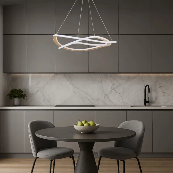 Podwójny ring wisząca lampa Kallira 72282 LED 72W 3000K złoty