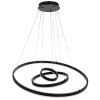Ledowy żyrandol wiszący Isaure 72306 LED 100W 3000-6500K ringi czarny
