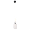 Szklana wisząca lampa 22215 marmurowa do salonu nad stół biała