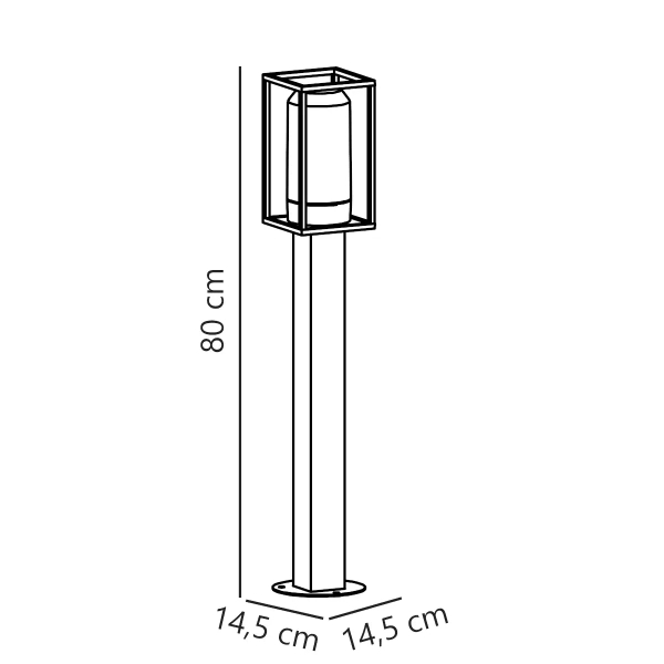Zewnętrzna lampa stojąca Griffin 2218158047 IP44 czarny przydymiony