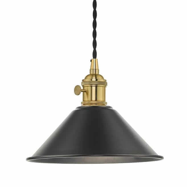 Lampa wisząca nad wyspę Hadano HAD3640-02 Dar Lighting potrójna czarna mosiądz