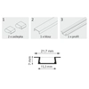 Podtynkowy profil do taśm LED 316110 + klosz zestaw 2m biały