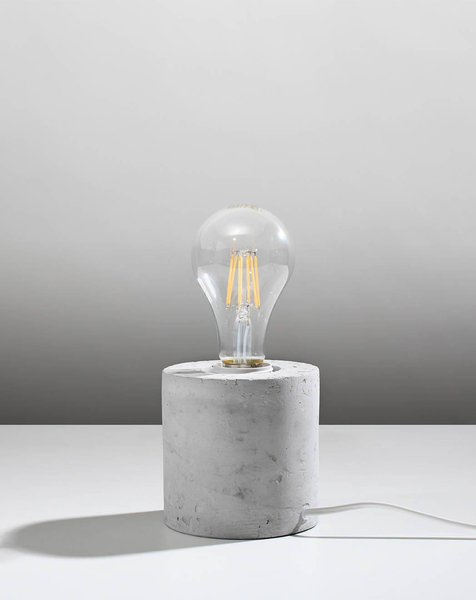 Betonowa LAMPA stołowa SALGADO SL.0680 biurkowa LAMPKA stojąca szara