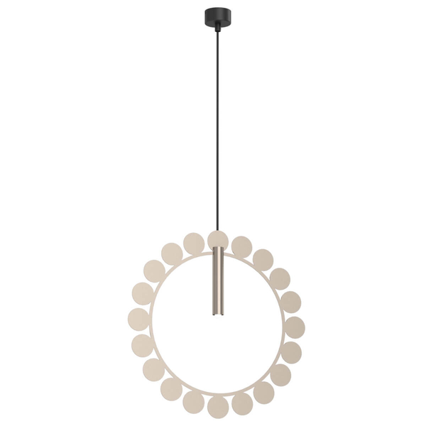 Okrągła wisząca lampa no.O 5061 Shilo do jadalni ring biały