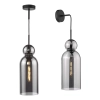 Loftowa wisząca lampa Tao TAO0110 do salonu czarny przydymiona