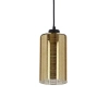 Szklana lampa wisząca COX 31-59345 do salonu tuba złoty czarny