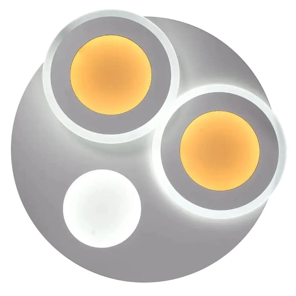 LAMPA sufitowa VEN P-666/7 dekoracyjna OPRAWA plafon LED 74W z efektem gwiazd biały