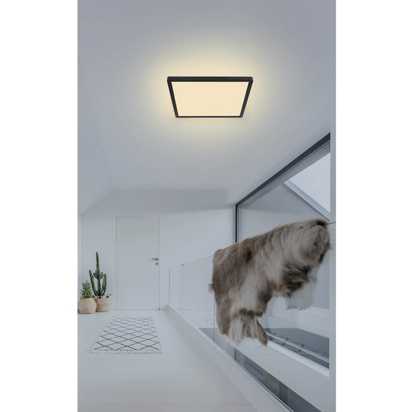 LAMPA sufitowa SAPANA 41563-18B Globo kwadratowa LED 18W 3000K do łazienki IP44 czarna