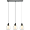 Loftowa LAMPA wisząca LAMEZIA PND-67594-3-BK+CL Italux skandynawski zwis do jadalni czarny