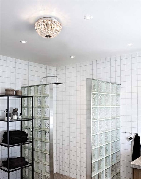 Glamour lampa sufitowa Estelle okrągła do pokoju chrom