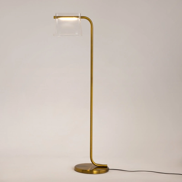 Stojąca lampa Cabaret MOD170FL-L8BS3K LED 8W 3000K mosiądz przezroczysty