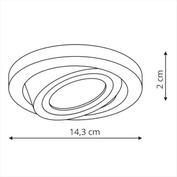 Podtynkowa LAMPA okrągła NERO LP-4424/1RS BK Light Prestige metalowa OPRAWA regulowane oczko sufitowe movable czarne