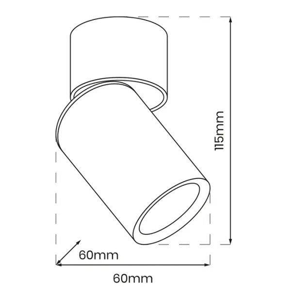 Spot oczko punktowe ANDY ML9932 na korytarz biały złoty