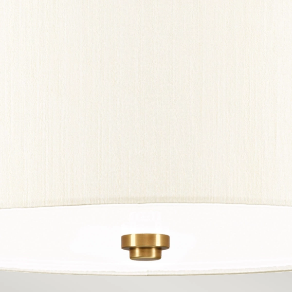 Sufitowa lampa materiałowa Fletcher DL-FLETCHER14-3LT-IV-AB biały mosiądz