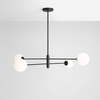 Czarna lampa nowoczesna Homme 1090PL_L1 Aldex szklane klosze balls nad stół