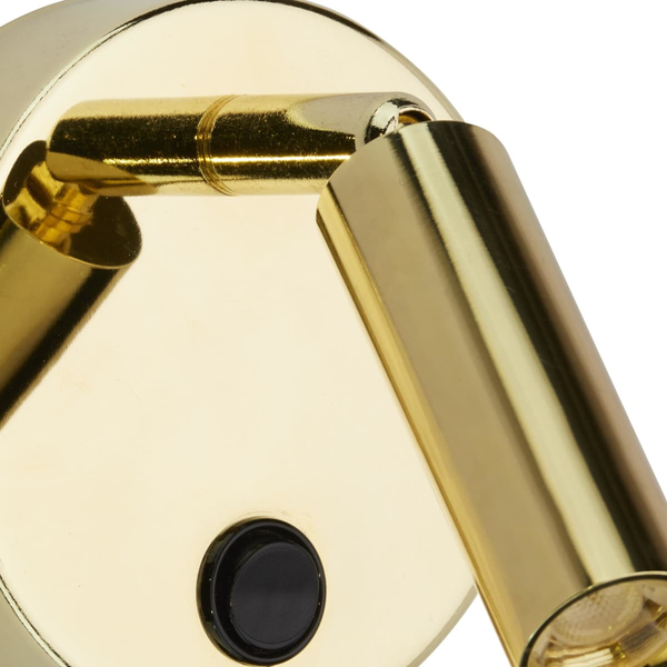 Kinkiet nad łóżko Enzo 1372 TK Lighting z włącznikiem tuba okrągły złoty