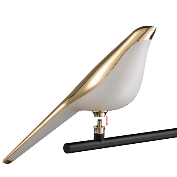 Ścienna lampa dekoracyjna Tit ST-9008-W Step LED 10W 3000K ptak złoty czarny