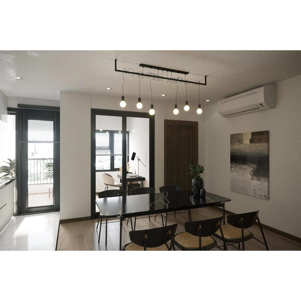 Industrialna lampa wisząca SL.0896 do salonu czarna loft