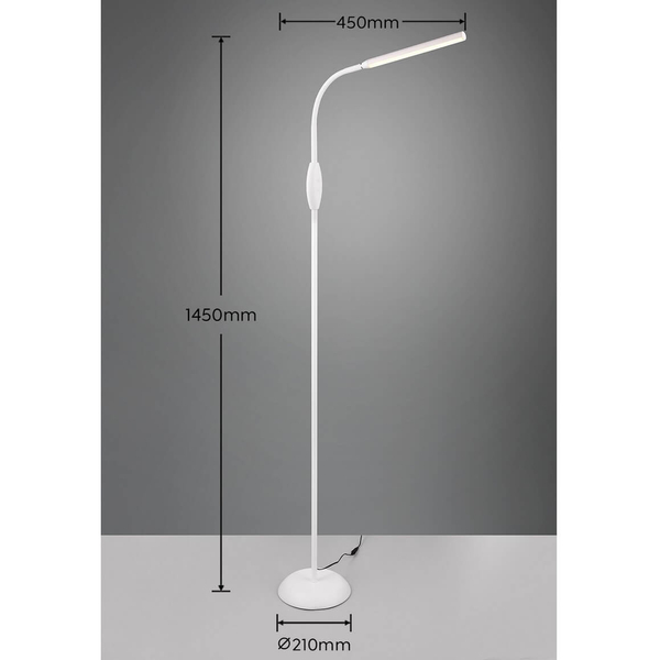Lampa podłogowa dotykowa Toro R47641101 LED 5W 3000-5000K biała