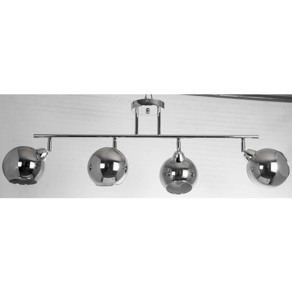 Lampa sufitowa VEN K165-4 szklane klosze molekuły chrom przydymione