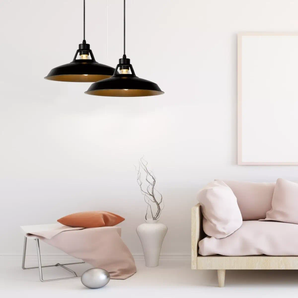 Industrialna lampa wisząca BRASSY-BIS 43401/31/30 Lucide kopuła czarny